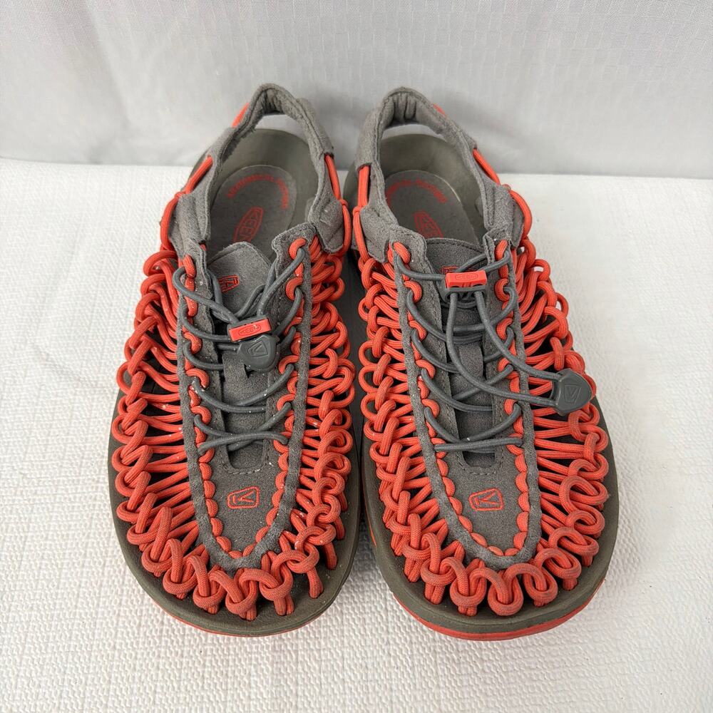 Keen Uneek Sandals Womens Size 9 Pink Gray Cord Comfort - Picture 3 of 10